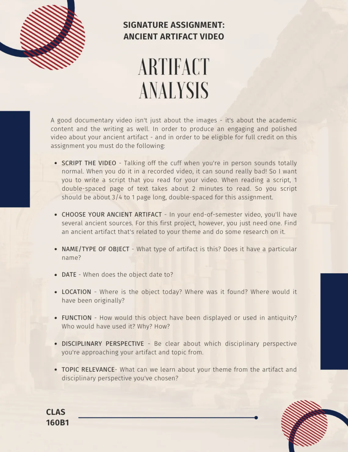 Artifact analysis instructions